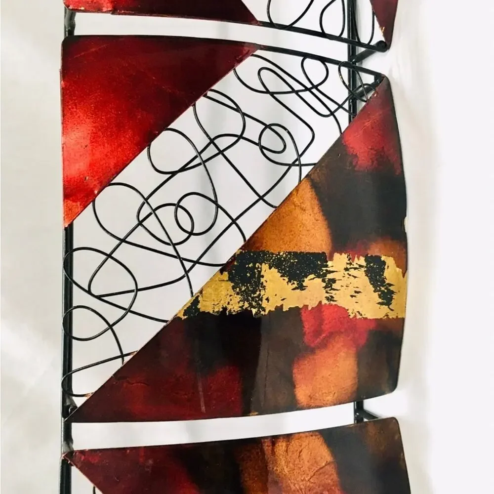 Vertical 3-Panel Metal Wall Decor